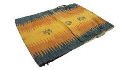 Corner detail of 1920s Antique Carpets rug showing border pattern and Wool pile