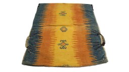 Surface texture of 1920s Antique Carpets rug with natural Wool and intricate pattern