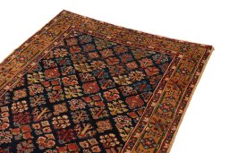 Surface texture of 1880s Antique Carpets rug with natural Wool and intricate pattern