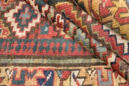 Full view of 1880s Antique Carpets rug from Iran / Persia, 225 × 130 cm in Multi Color tones