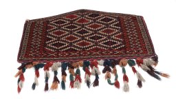 Surface texture of 1920s Antique Carpets rug with natural Wool and intricate pattern