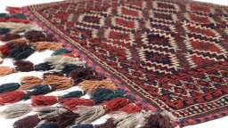 Central medallion detail of 1920s Antique Carpets rug from Uzbekistan