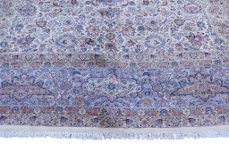 Close-up detail of 1920s Antique Carpets rug from Iran / Persia showing Wool weave