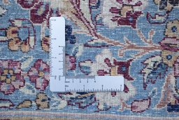 Close-up detail of 1920s Antique Carpets rug from Iran / Persia showing Wool weave
