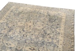 Surface texture of 1920s Antique Carpets rug with natural Wool and intricate pattern