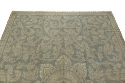 Surface texture of 1920s Antique Carpets rug with natural Wool and intricate pattern