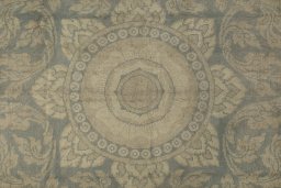 Close-up detail of 1920s Antique Carpets rug from Spain showing Wool weave