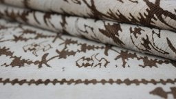 Close-up detail of 1920s Kilim Antique rug from Iran / Persia showing Wool weave
