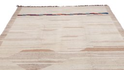 Surface texture of New Kilim Antique rug with natural Wool and intricate pattern