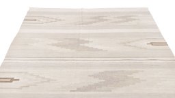 Surface texture of 1950s Kilim Antique rug with natural Wool and intricate pattern