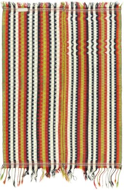 Full view of 1950s Semi-antique Carpets rug from Iran / Persia, 221 × 159 cm in Multi Color tones
