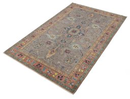 Close-up detail of New Kazak rug from Pakistan showing Wool weave