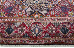 Full view of 2000s Kashan rug from Iran / Persia, 203 × 133 cm in Blue tones