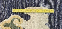 Full view of New Morocco rug from Pakistan, 225 × 160 cm in Blue tones