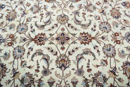 Central medallion detail of 2000s Mashad rug from Iran / Persia