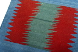 Surface texture of New Kilim Sofre rug with natural Wool and intricate pattern