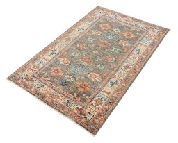 Close-up detail of New Kazak rug from Pakistan showing Wool weave