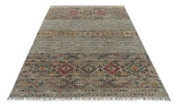 Surface texture of New Samarkand rug with natural Wool and intricate pattern