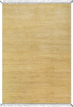 Full view of New Morocco rug from Pakistan, 306 × 209 cm in Yellow tones