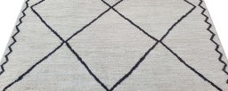 Surface texture of New Morocco rug with natural Wool and intricate pattern