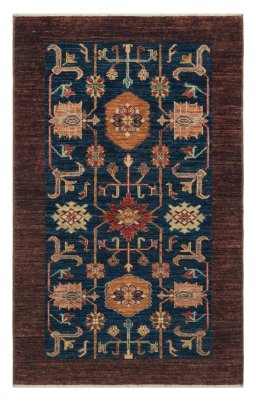 Full view of New Farahan rug from Pakistan, 136 × 83 cm in Blue tones