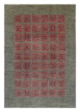 Full view of New Farahan rug from Pakistan, 297 × 205 cm in Gray tones