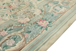 Full view of 1970s China rug from China, 520 × 335 cm in Cream tones