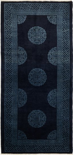 Full view of 1990s China rug from Iran / Persia, 303 × 204 cm in Cream tones