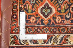 Close-up detail of New Bijar rug from Iran / Persia showing Wool weave