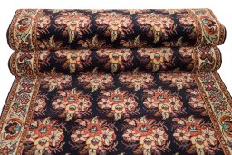 Close-up detail of New Bijar rug from Iran / Persia showing Wool weave