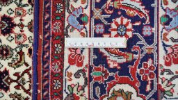Full view of New Bijar rug from Iran / Persia, 335 × 255 cm in Beige tones