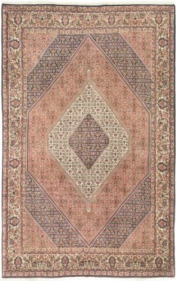 Full view of New Bijar rug from Iran / Persia, 305 × 192 cm in Red tones