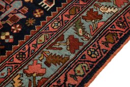 Central medallion detail of 1900s Bijar rug from Iran / Persia