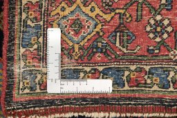 Full view of 1920s Bijar rug from Iran / Persia, 203 × 123 cm in Dark blue tones