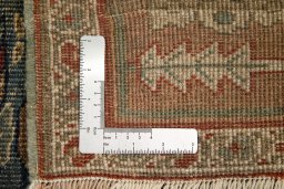 Close-up detail of 1880s Bijar rug from Iran / Persia showing Wool weave