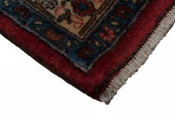 Surface texture of 2000s Bijar rug with natural Wool and intricate pattern