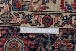 Close-up detail of 2000s Bijar rug from Iran / Persia showing Wool weave