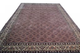 Surface texture of New Bijar rug with natural Cork and intricate pattern