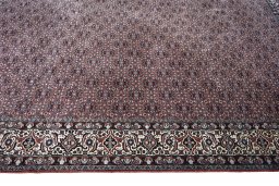 Full view of New Bijar rug from Iran / Persia, 340 × 253 cm in Red tones