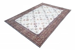 Corner detail of New Bijar rug showing border pattern and Cork pile