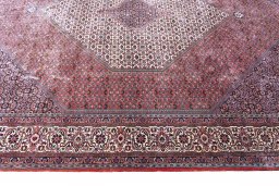 Full view of New Bijar rug from Iran / Persia, 355 × 257 cm in Red tones