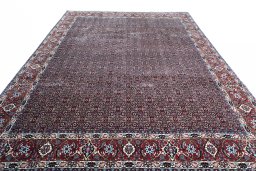 Surface texture of New Bijar rug with natural Cork and intricate pattern