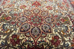 Full view of 2000s Bijar rug from Iran / Persia, 163 × 118 cm in Beige tones