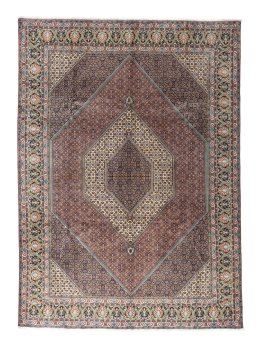 Full view of 2000s Bijar rug from Iran / Persia, 352 × 256 cm in Red tones