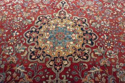 Central medallion detail of 1970s Bijar rug from Iran / Persia