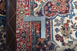 Surface texture of 2000s Bijar rug with natural Wool and intricate pattern