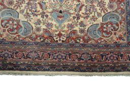 Full view of 2000s Bijar rug from Iran / Persia, 151 × 106 cm in Beige tones