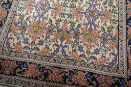 Close-up detail of 2000s Bijar rug from Iran / Persia showing Wool weave