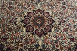 Central medallion detail of 1970s Bijar rug from Iran / Persia