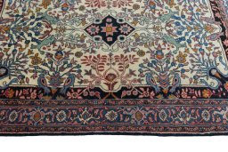 Full view of 2000s Bijar rug from Iran / Persia, 151 × 107 cm in Beige tones